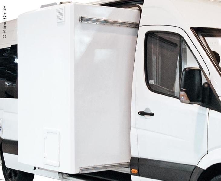 Empty cabin for MB Sprinter Wall Slide Out, unpainted