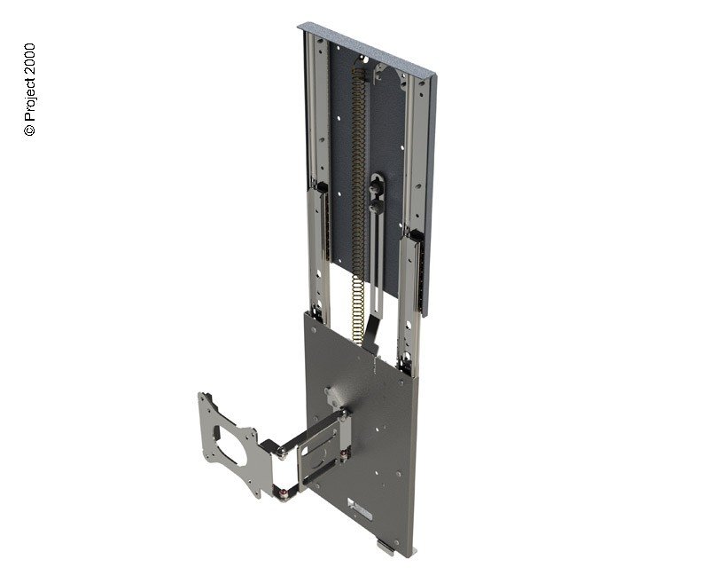 TFT holder, height adjustable, pull-out to left side