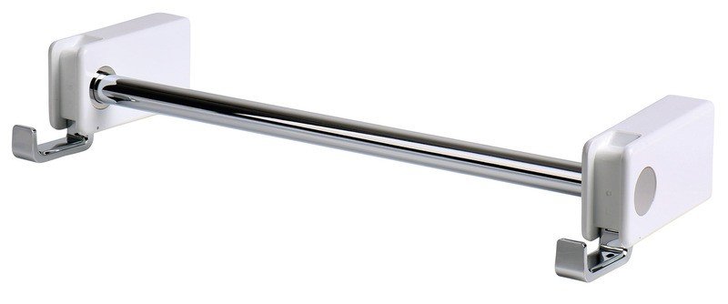 Towel holder with fold-out fastening hooks, 300 mm, white
