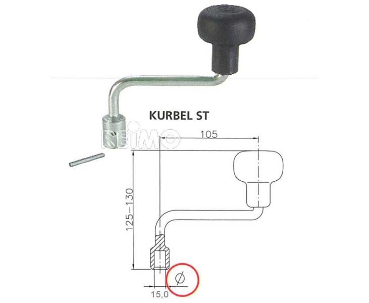Crank f.Support wheel f.ST48