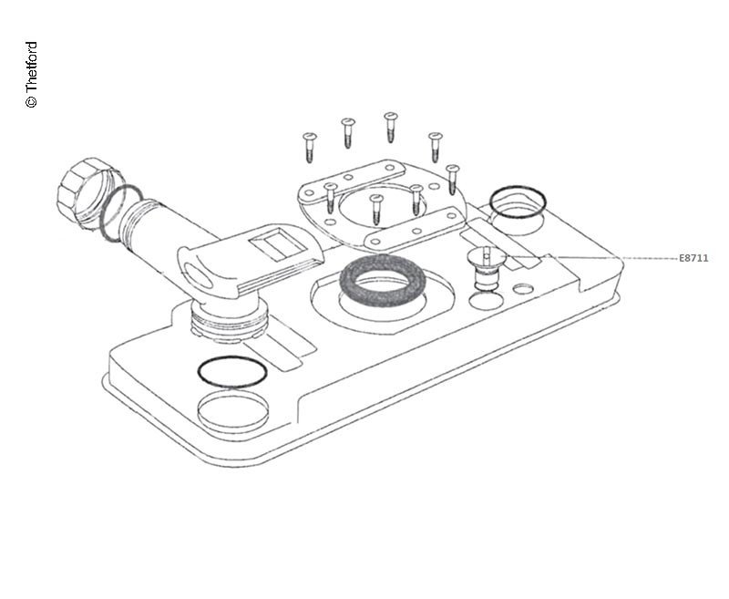Sliding knob waste tankC234
