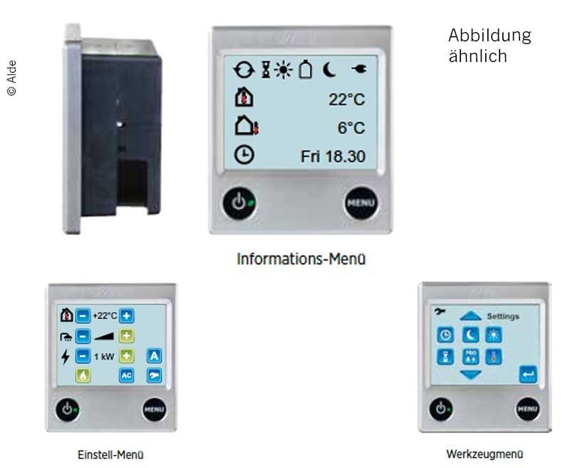 Control unit with touches.