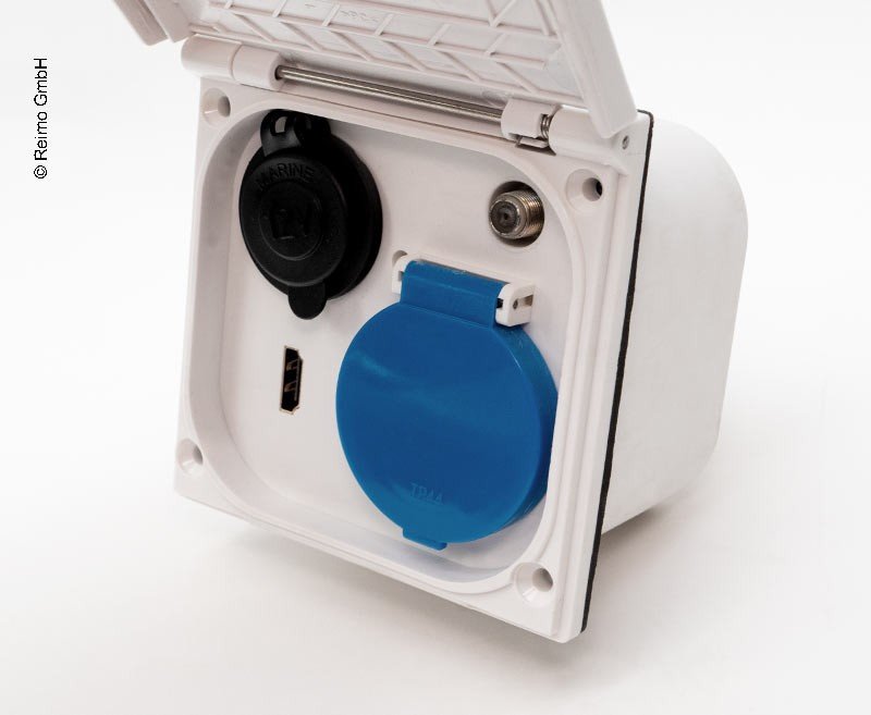 Socket 12V+HDMI white