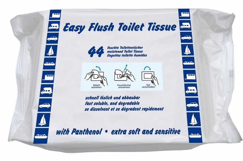 Tualettpaber Yachticon Easy Flush, niiske, 44tk
