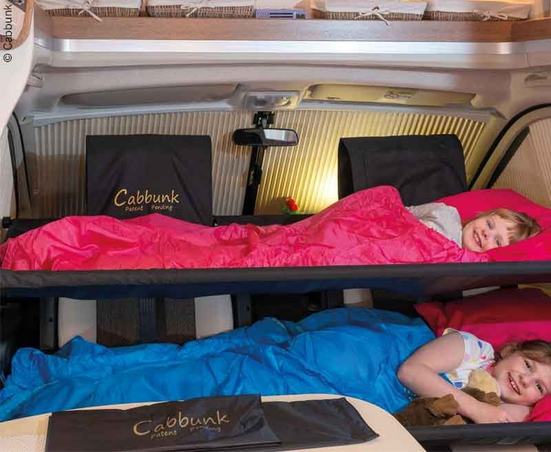 Patented cab bed system for cab swivel seats
