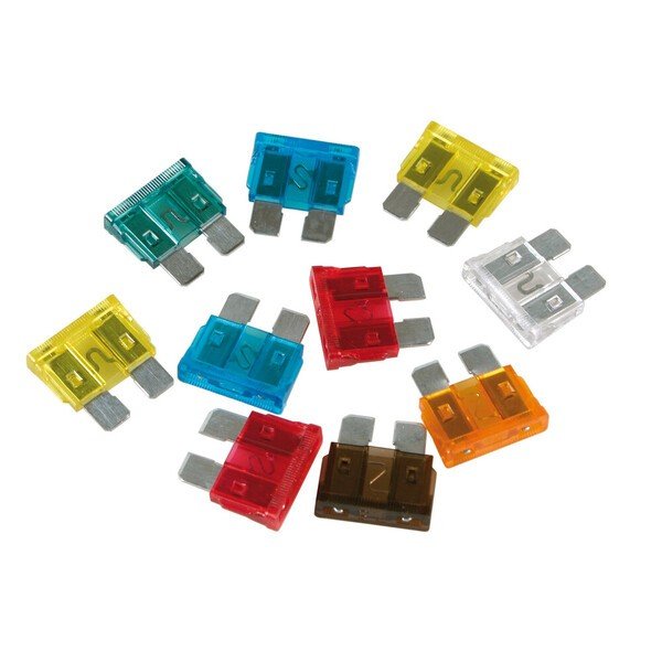 Lamellar fuses - Various current strengths - Set of 10