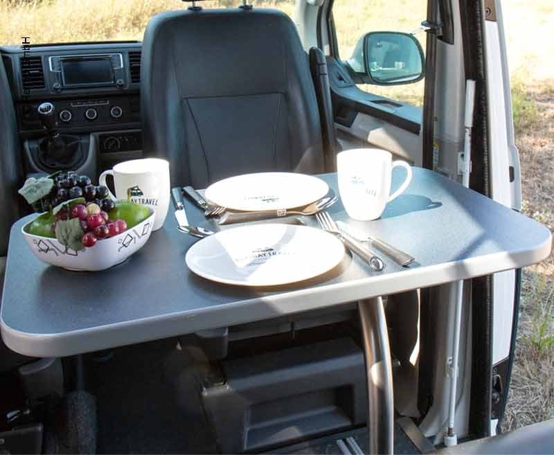 VW T6, VW T5 swivel table module, decor anthracite, appr. 85 x 47 cm