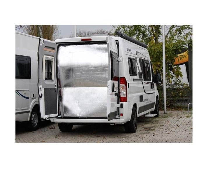 Tailgate insulation, 2-piece, light beige, high door cut-out