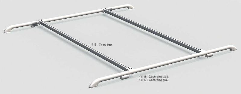 Omnistor roof railing system 3 m, white (2 items)