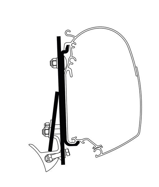 Adapter Omnistor awning - multirail Brandrup