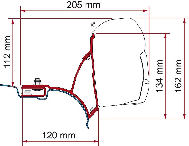Awning adapter for side wall awnings