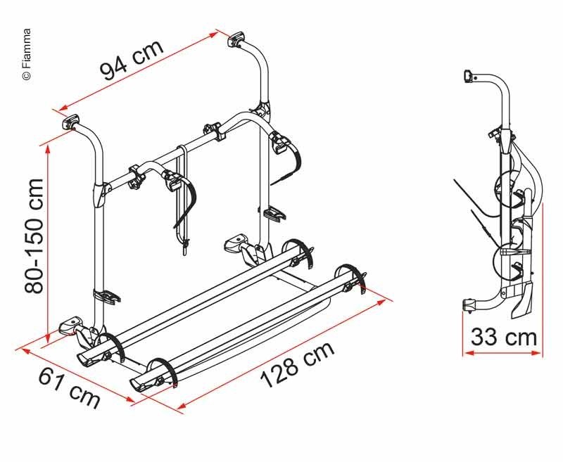 Rear carrier Carry Bike Pro Autotrail, max. load 40kg