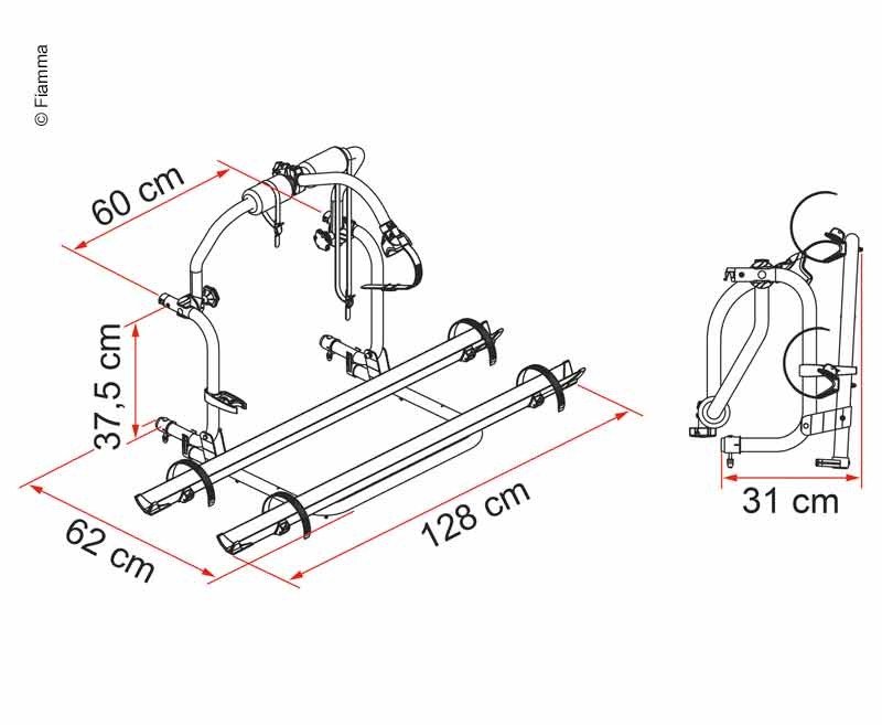 Fiamma Bike Rack TRIGANO CI Roller Team, max. 50kg
