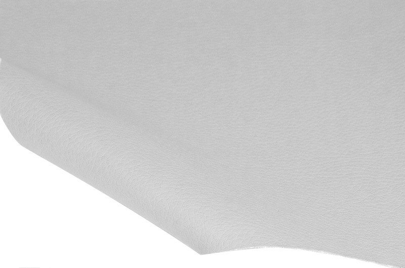 Leatherette, grained/ light grey, 140cm, as per running meter