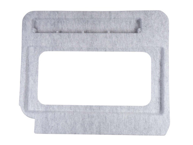 fleece curtain 56 x 185 cm, grey/dark blue for caravan doors