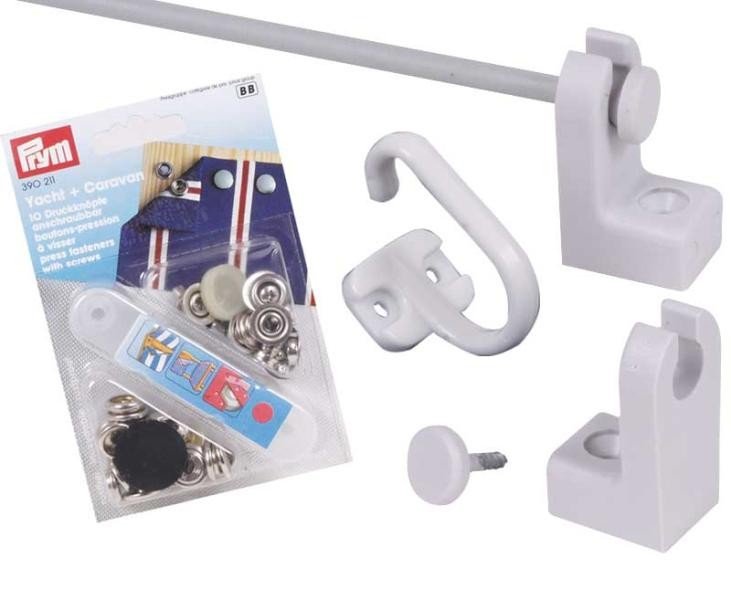Curtain fixing set 12m