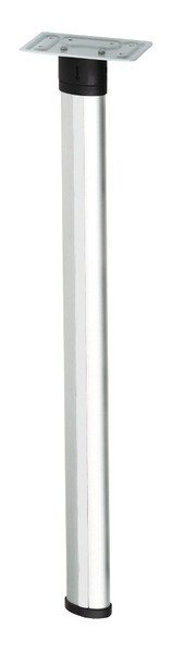 Articulated table foot 675mm, joint top silver