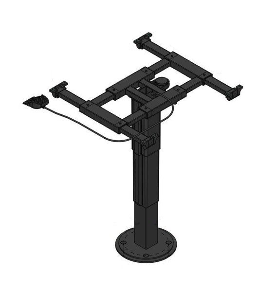 Single column lift table 355-735mm, stroke 375mm, 360Â° rotatable