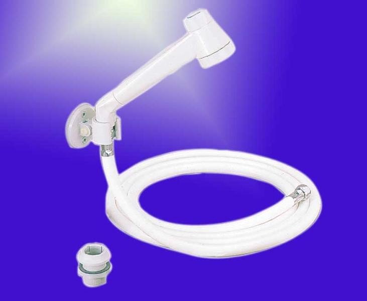 Shower set Modern white with hose 2m