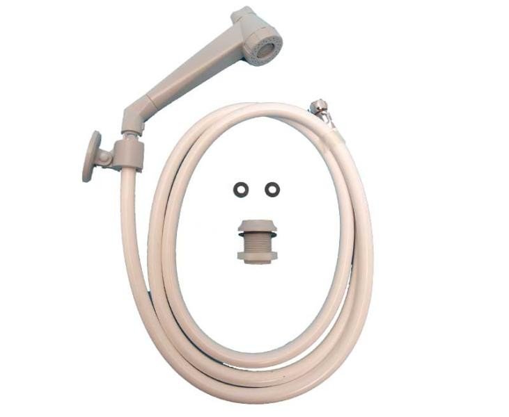Shower set Modern grey with hose 2m, loose