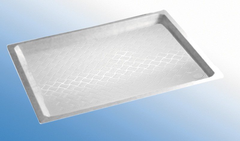 Plastic shower tray white, 915 x 820 x 53 mm