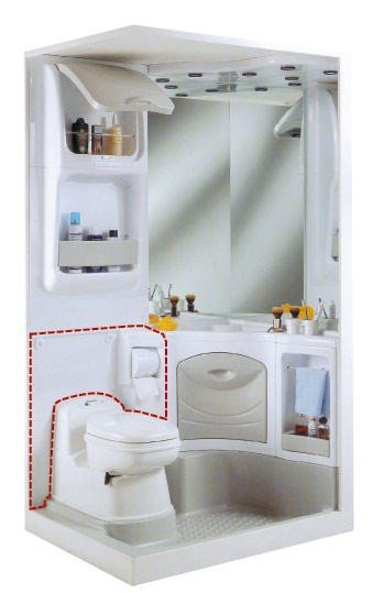 Rear panel 2000 for Thetford Toilette C 200