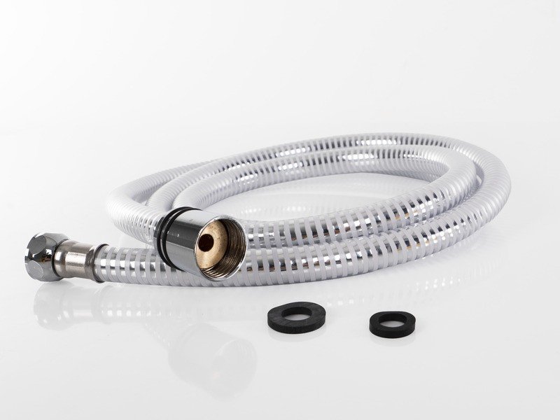 Shower hose white 1,6 m, 3/8" x 1/2"