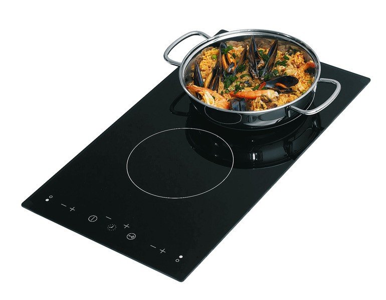 Glass ceramic hob 230V with 2 hotplates