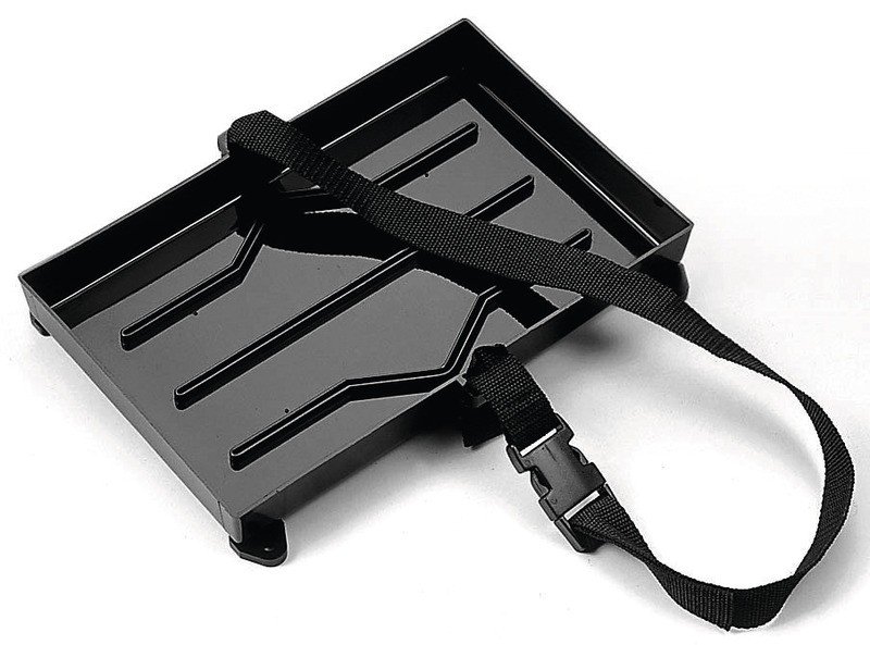 Battery holder, black, 27,5x17cm
