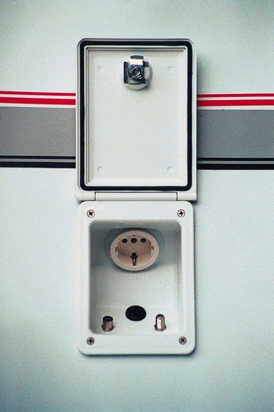 External socket 230/12V, Sat and TV