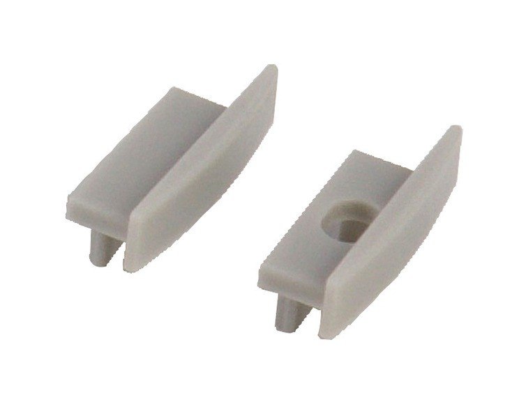 End cap for aluminium LED profile flat 2 pieces