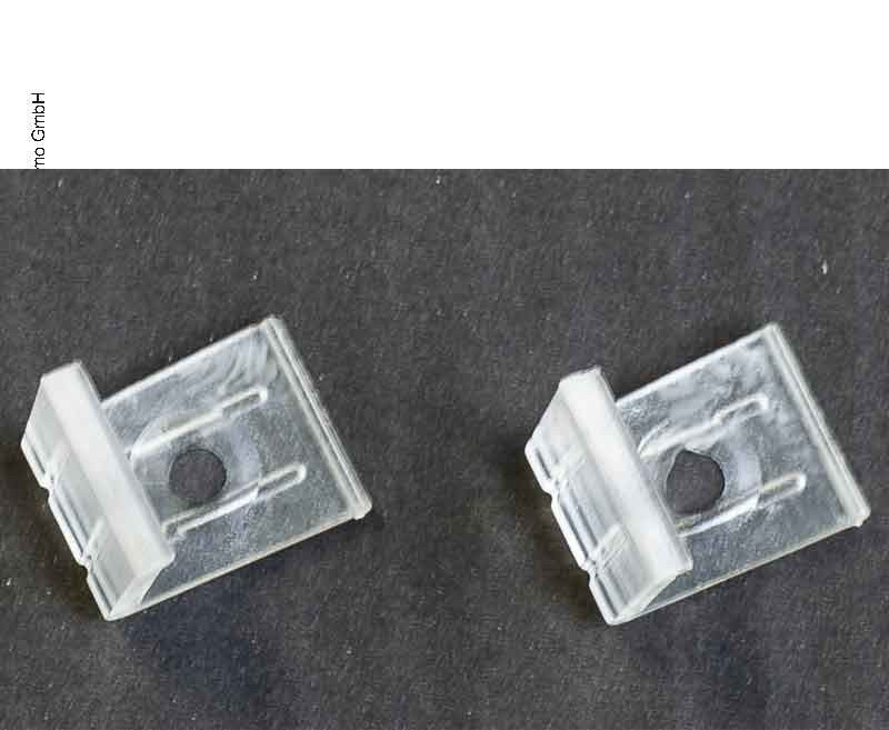 Fixing clips for aluminium LED corner profile plastic, 2 pieces