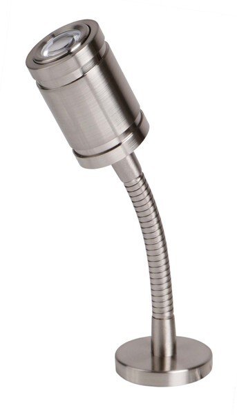 Reading lamp in brushed nickel 203mm long, 1,2W, dimmable