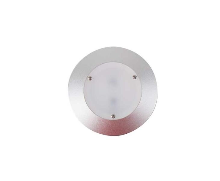 LED 12Volt recessed lamp Diskus 3W, aluminium silver