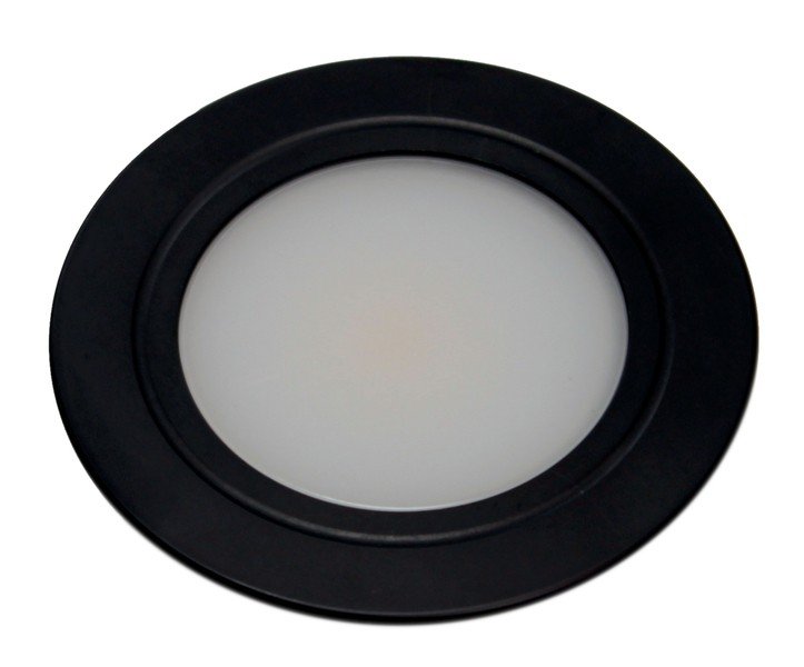 LED valgusti 12V, 	Ø 68 mm, must