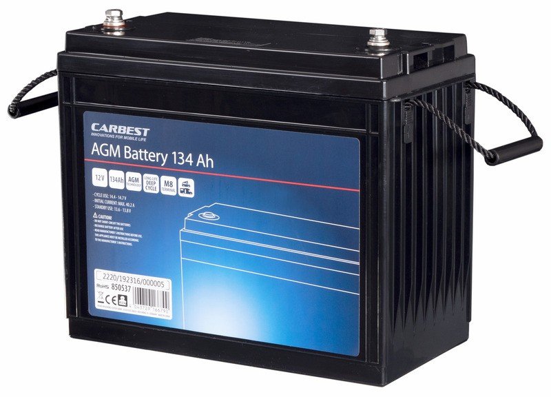 Aku AGM 134Ah,12V, 341x173x287mm Carbest