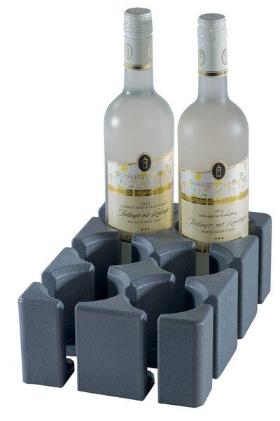 Purvario glass/bottle holder, high, f. 6 glasses, bottles