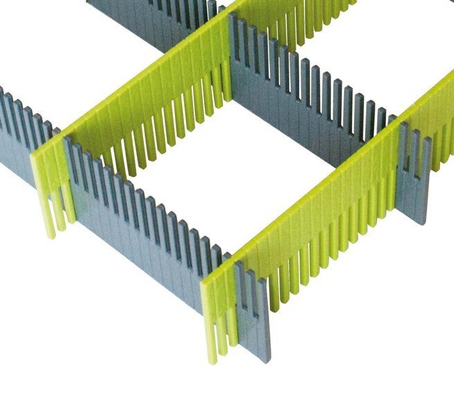 Sahtli organiseerimisliistud, 8 tk, hall/lime