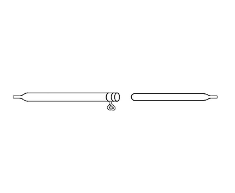 Storm pole curved steel 1,65 - 2,6m, three-part, Ø25x22mm