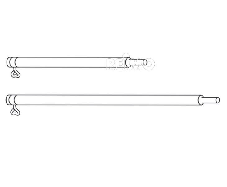Extension pole steel 0,5m, Ø32 x 1,5mm