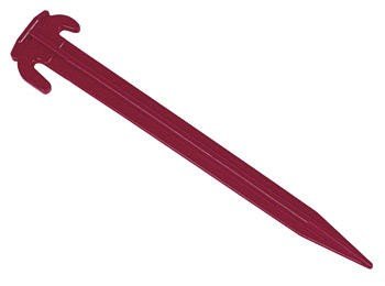 Tent peg plastic, red, 30 cm long, 5 pieces
