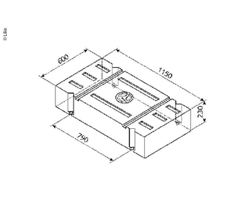 Lily universal tank nature, 146L, H230xW1150xL600mm