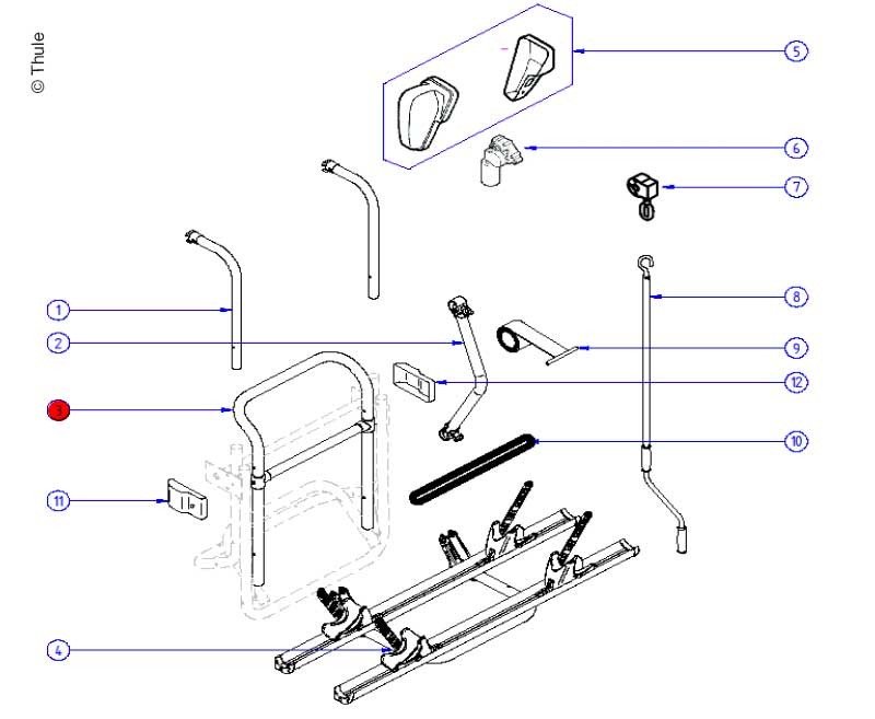 Lift frame complete 481mm