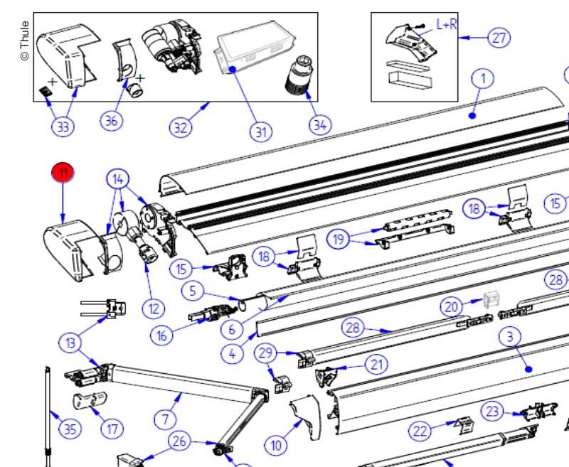 LH+RH Endcap Mainhousing