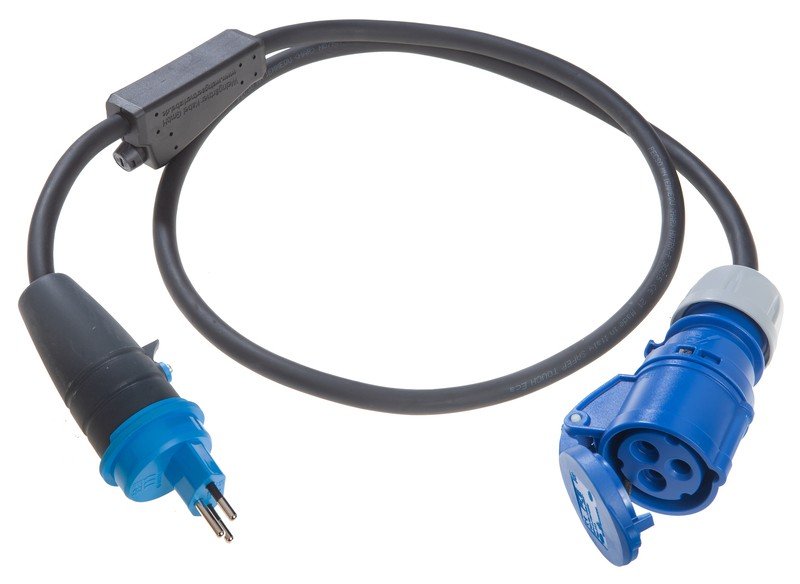 CEE adapter cable Switzerland (CH plug and CEE coupling) with 10A fuse