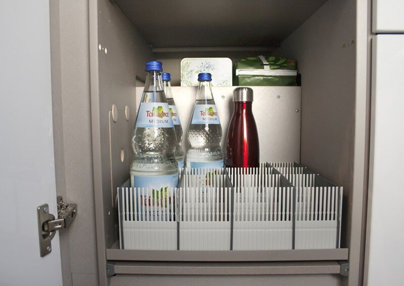 Sahtli organiseerimisliistud, 8 tk, 33x10x0,3cm, hall/atratsiit