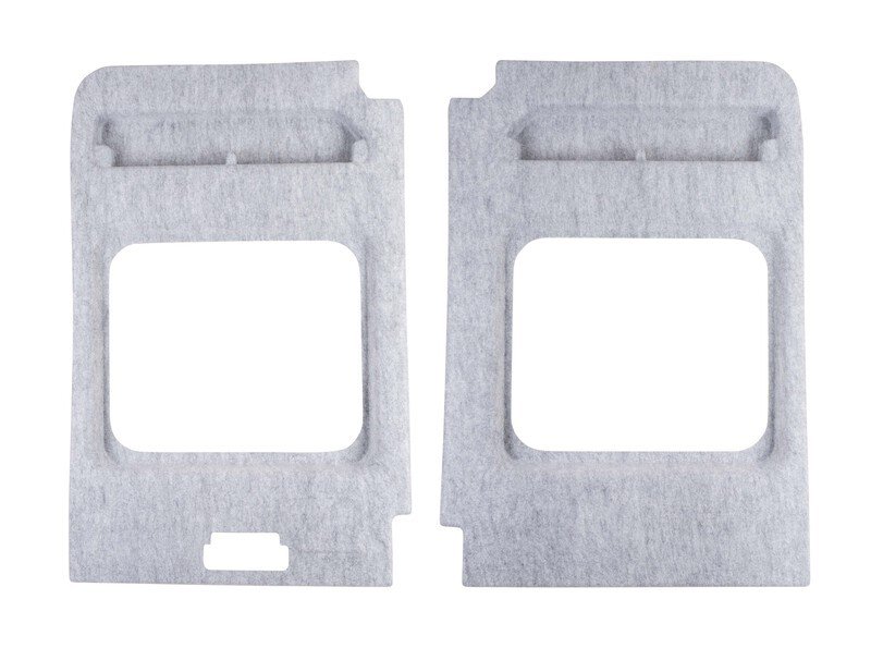 fleece curtain 56 x 185 cm, grey/dark blue for caravan doors