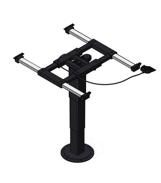 Single column lift table 335-715mm, 360Â° rotatable