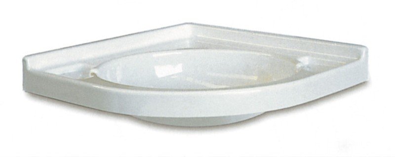 Corner washbasin 418x418mm white
