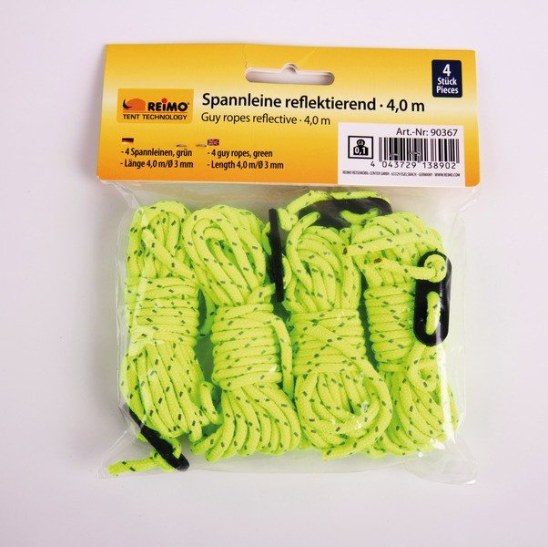 Tension line green 3m long, Ø 3mm, 4 pieces